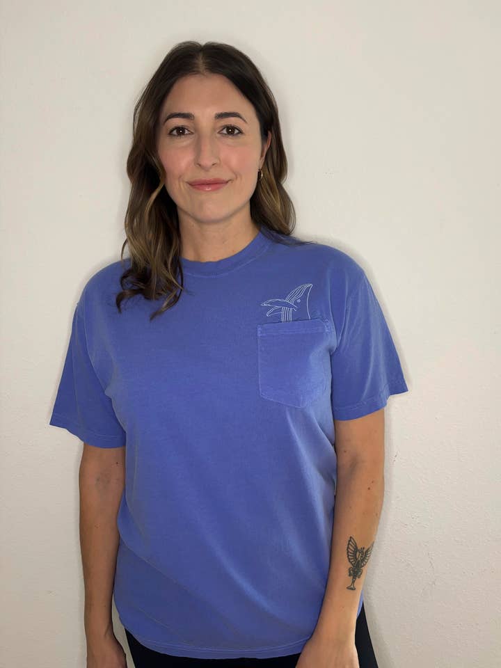 Whale Embroidered T-Shirt - Ocean Animal Marine Shirt for wholesale by Shoreline Spirit