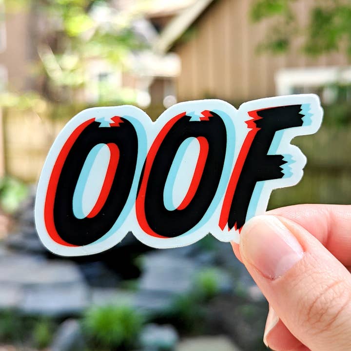 Oof 3D Stil Klistermærke for engroshandel hos Bolts and Stars