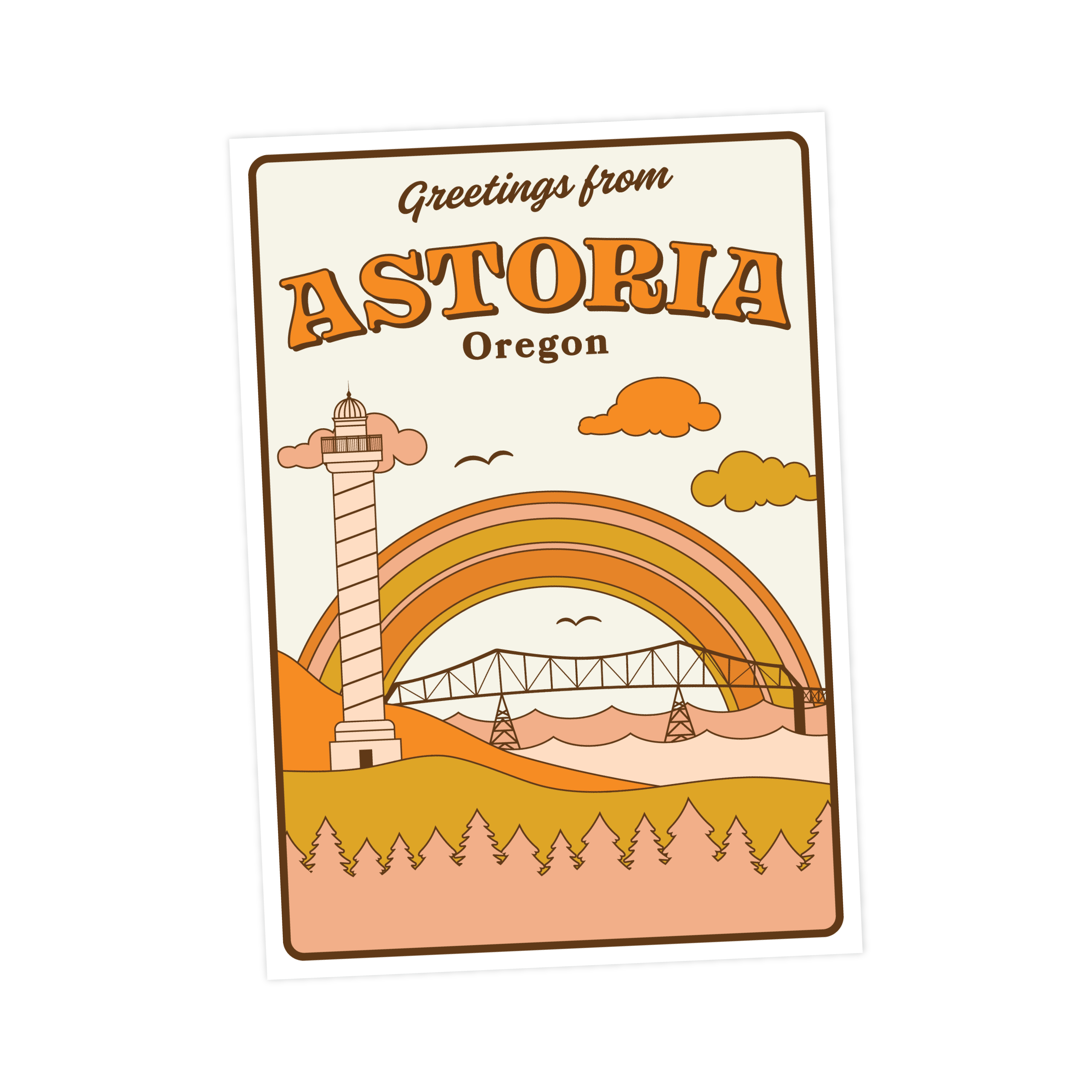 Wild Child Brand - Venta al por mayor Tarjeta postal - Postal Saludos desde Astoria, Oregon1