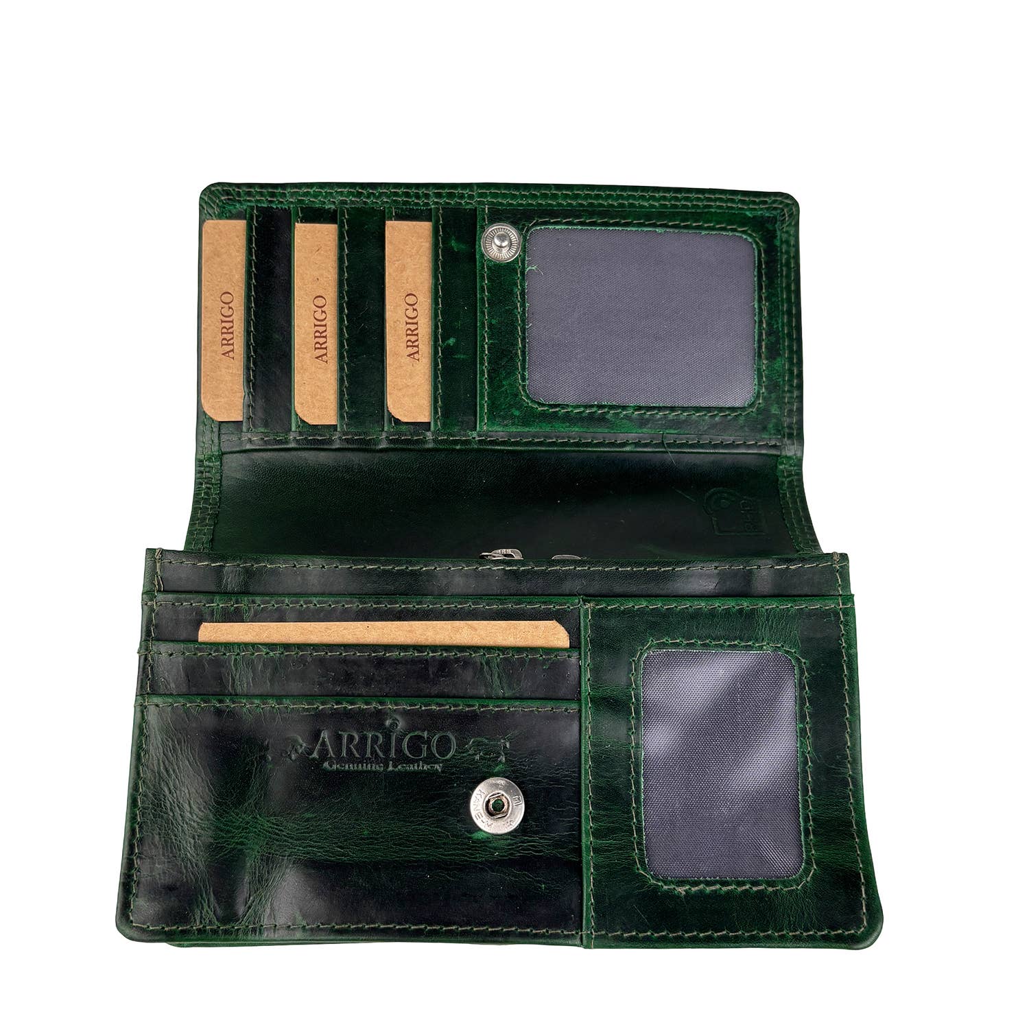 Arrigo - Wholesale Wallet - Women's - Arrigo oiled leather ladies wallet accordion - 5 colours8