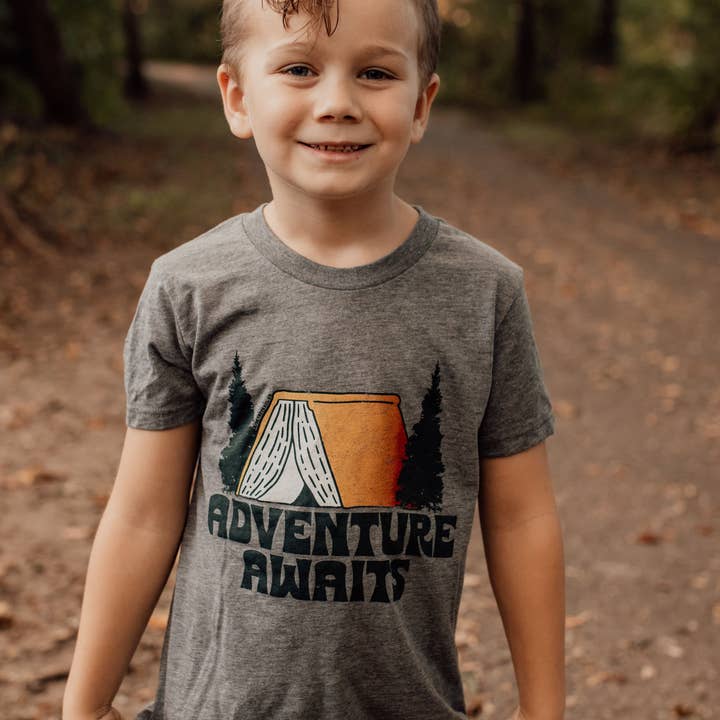Adventure Awaits - Back To School Kids Tee for wholesale by Rivet Apparel Co.