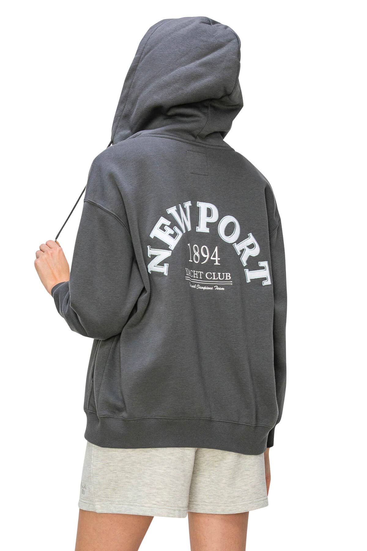 Wholesale LAZY SUNDAY NEWPORT BACK EMBO ZIP UP HOODIE