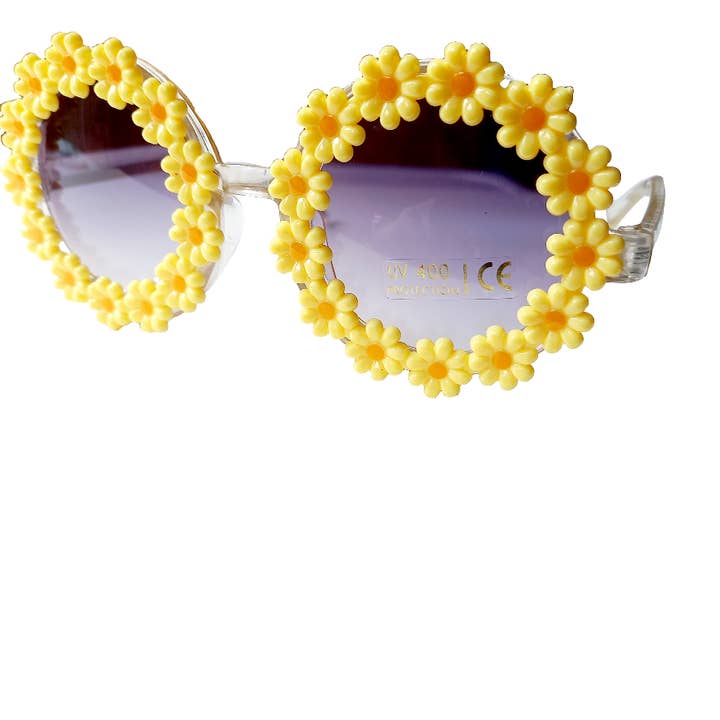 Happy by Lies - Wholesale Sunglasses - Kids - Zonnebril kids Madelief geel | kinderzonnebril