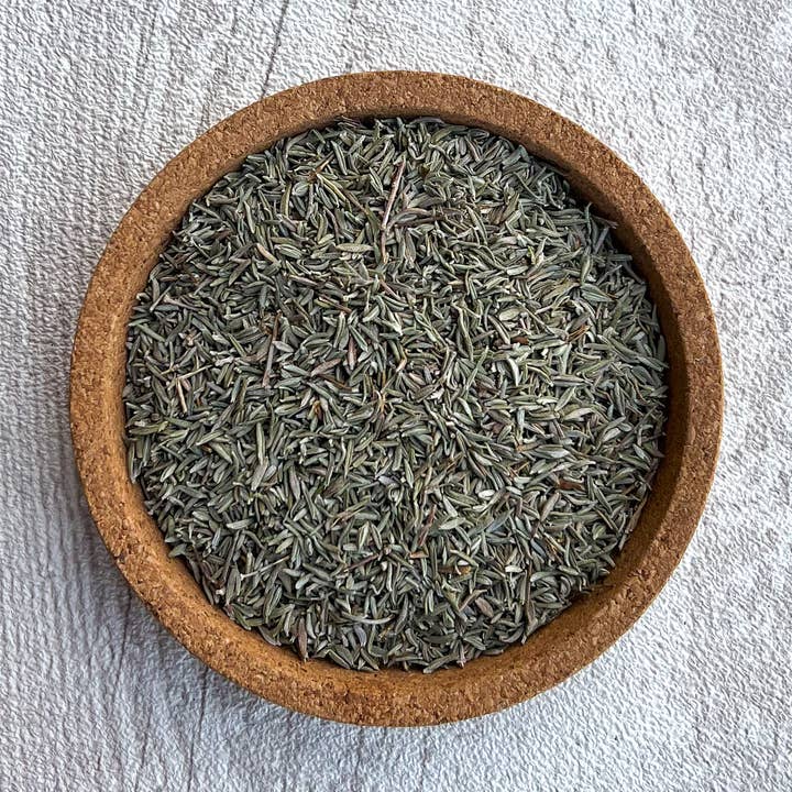 Tè alle erbe biologico di timo per digestione, respirazione e immunità, sfuso per la vendita all'ingrosso da parte di Happy Plantes