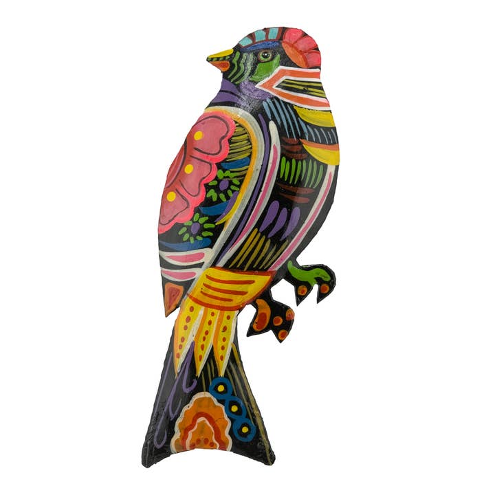 Small Painted Perched Bird for wholesale by Le Primitif Galleries