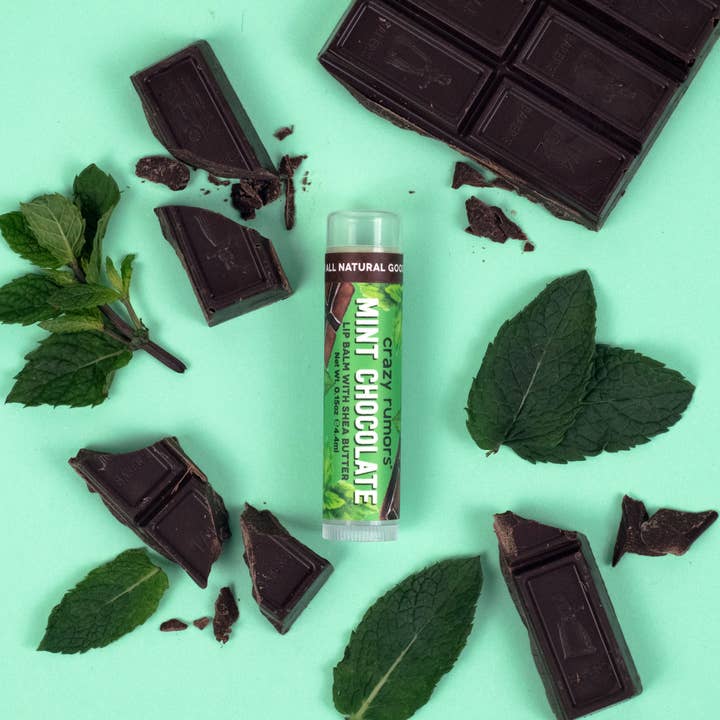 Crazy Rumors - Wholesale Lip Balm - All Natural, Vegan Mint Chocolate Lip Balm