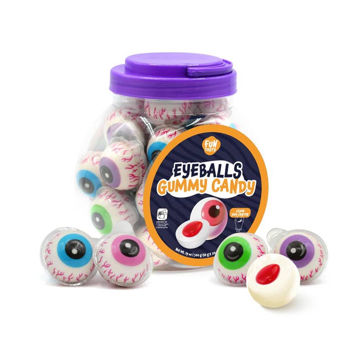 Eyeballs Gummy Candy – Jam Filled | 19-Ounce Jar for wholesale by Liberty Trade Corp