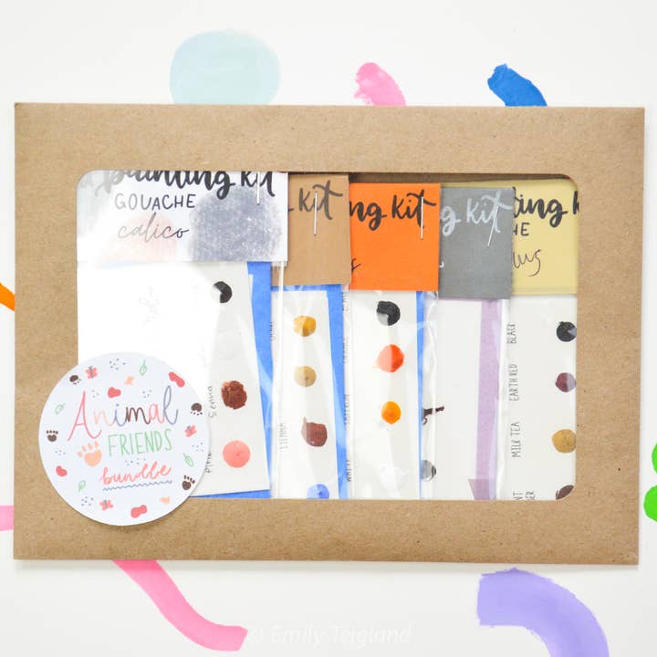 Mini Painting Kit Bundle- Animal Friends for wholesale by Lavender Chai Co.