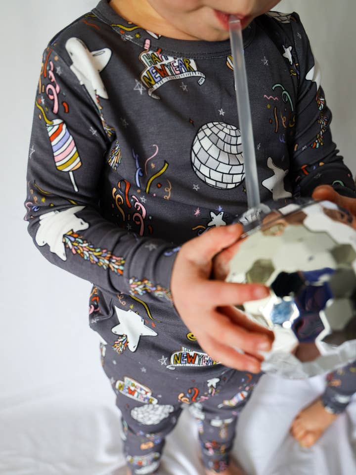 New Years Toddler Bamboo Pajamas for wholesale by A Baby Station
