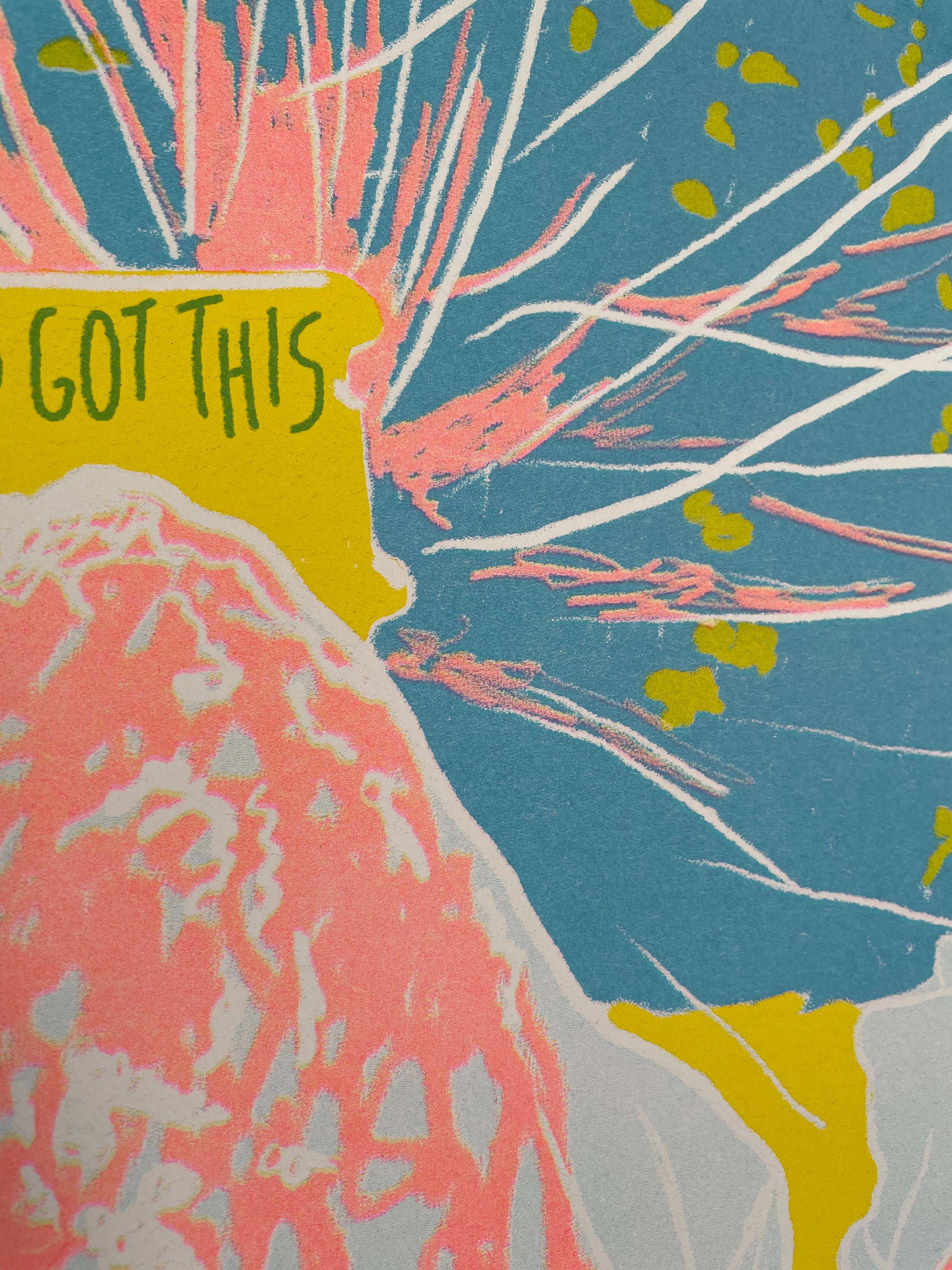 Potato Bread Press - Wholesale Art Print - You Got This - Risograph Print2