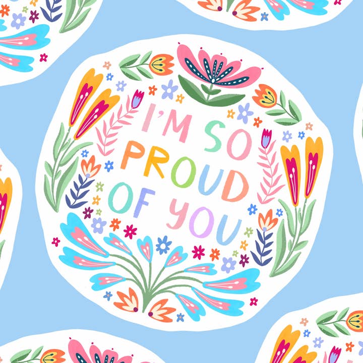 Ik ben zo trots op je waterdichte sticker voor wholesale door The Sunshine Bindery