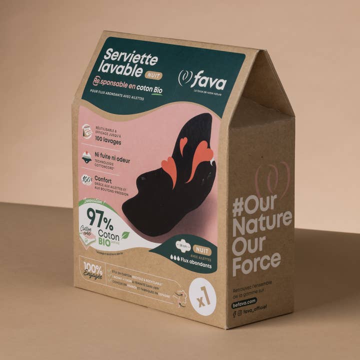 Guardanapo sanitário lavável durante a noite por atacado de Fava