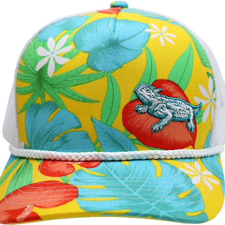 Regular Rope Hat - Floral Design - Horned Lizard for wholesale by East Texas Sales & Service
