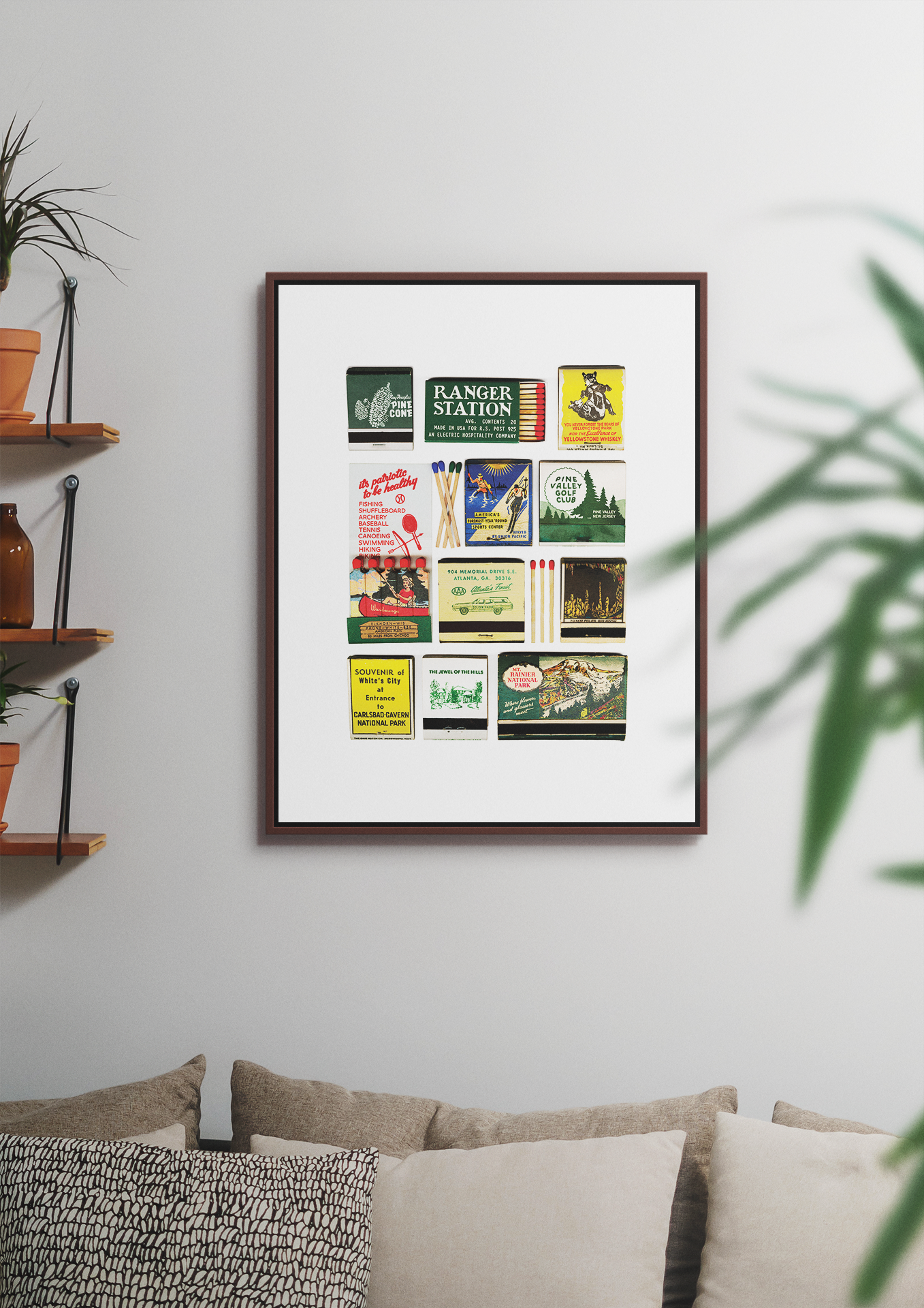 Matchbox 912 - Wholesale Art Print - Great Outdoors Vintage Matchbook Collage1