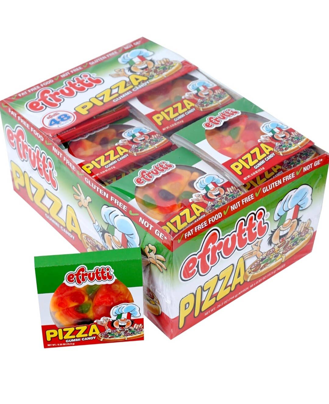 Majestic Wholesale - Wholesale Gummy - eFrutti Gummi Pizza – 48CT Box of Fun & Fruity Gummies1