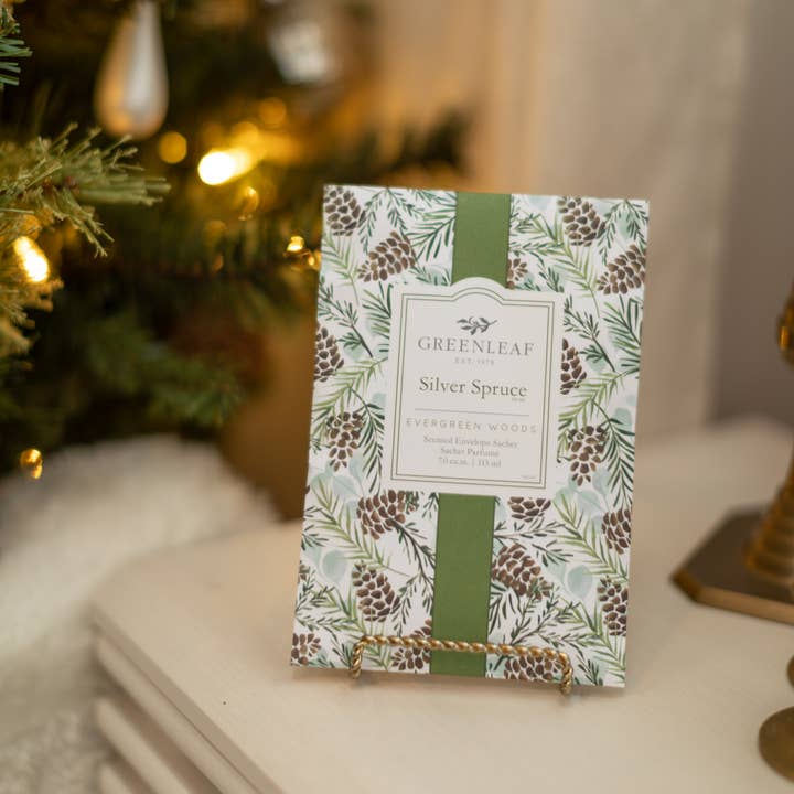 Greenleaf Gifts - Wholesale Sachet - Silver Spruce Large Sachet 18 Pack