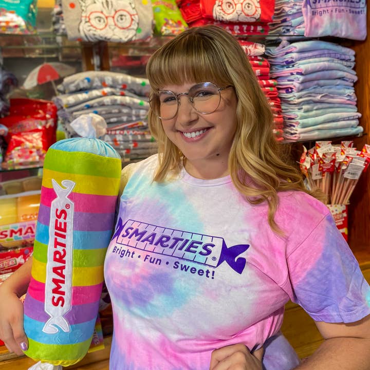 Tie Dye Smarties® • Bright • FUN Unisex Tie-Dye Tee for wholesale on Faire