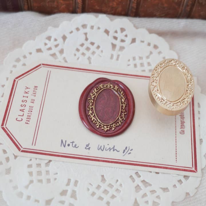 Note & Wish - Wholesale Rubber/decorative stamp - Ornate Frame Wax Seal Stamp, Note & Wish Original Seal Stamp2