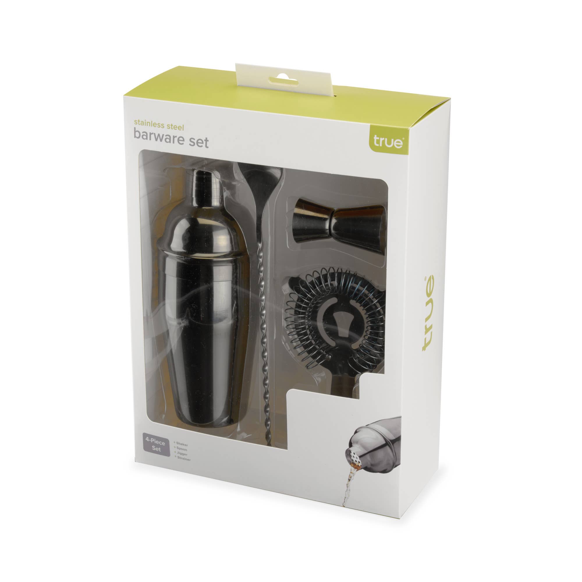 TRUE - Wholesale Bar Tool - Stainless Steel Barware Set of 4 ASSORTED COLORS9