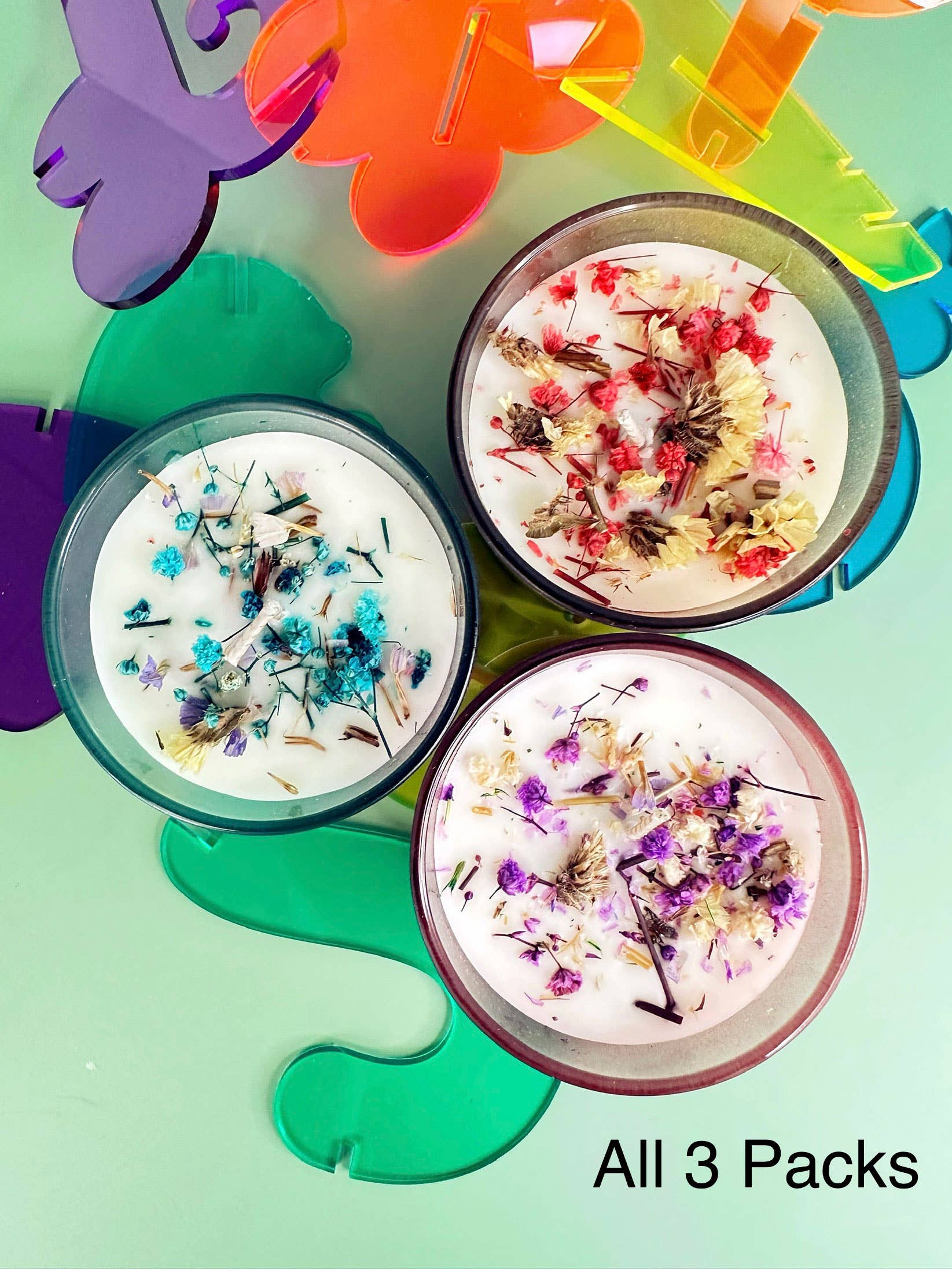 Carol Cao - Wholesale Jar/Filled Candle - "Nature - Flower" Dough Bowl 100% Soy Candle - 8OZ8