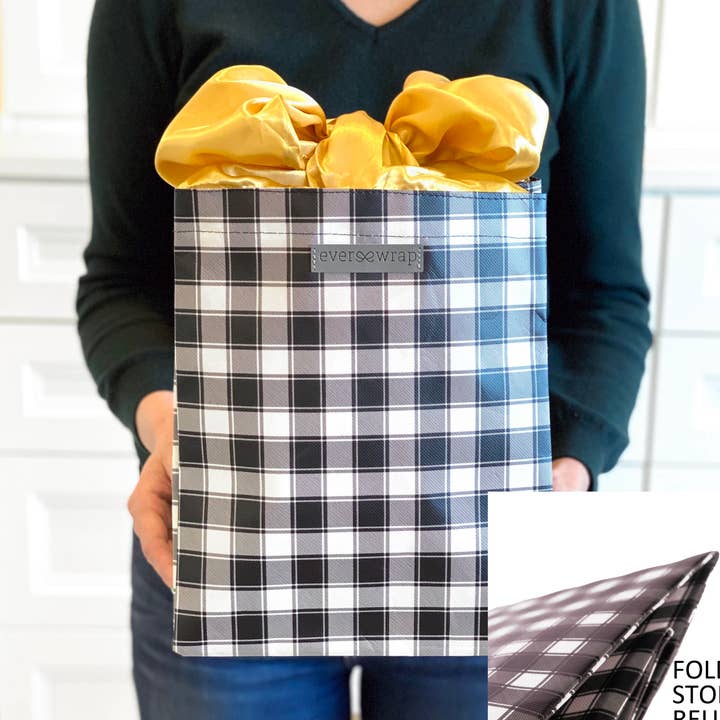 Reusable Gift Bag with Built-in Satin Bow for wholesale by EverWrap