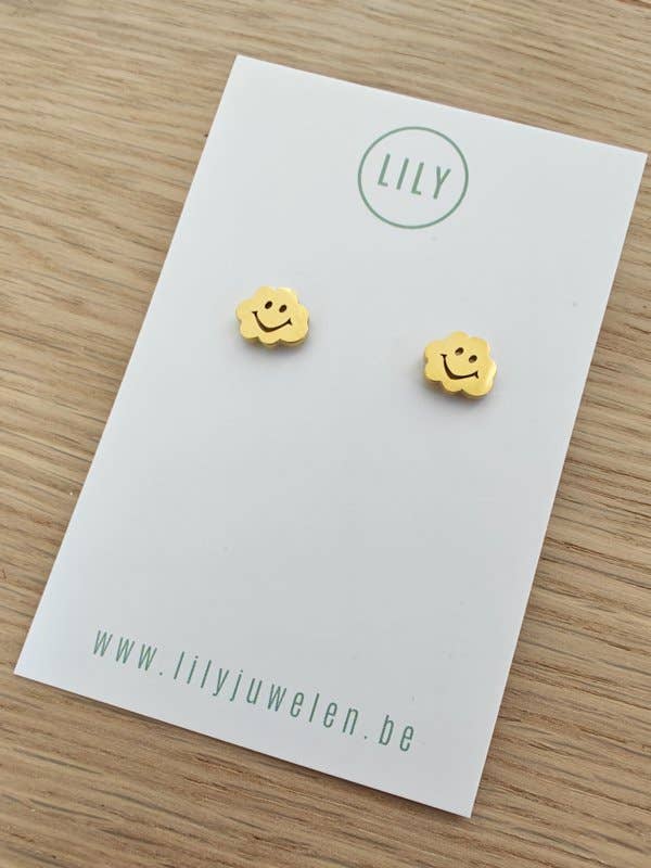 Brincos Nuvem Feliz em Aço Cirúrgico por atacado de Lily