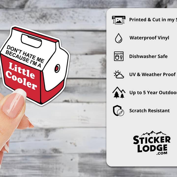Sticker Lodge - Wholesale Phone & Laptop Stickers - Don't Hate Me Because I'm A Little Cooler Vinyl Sticker1