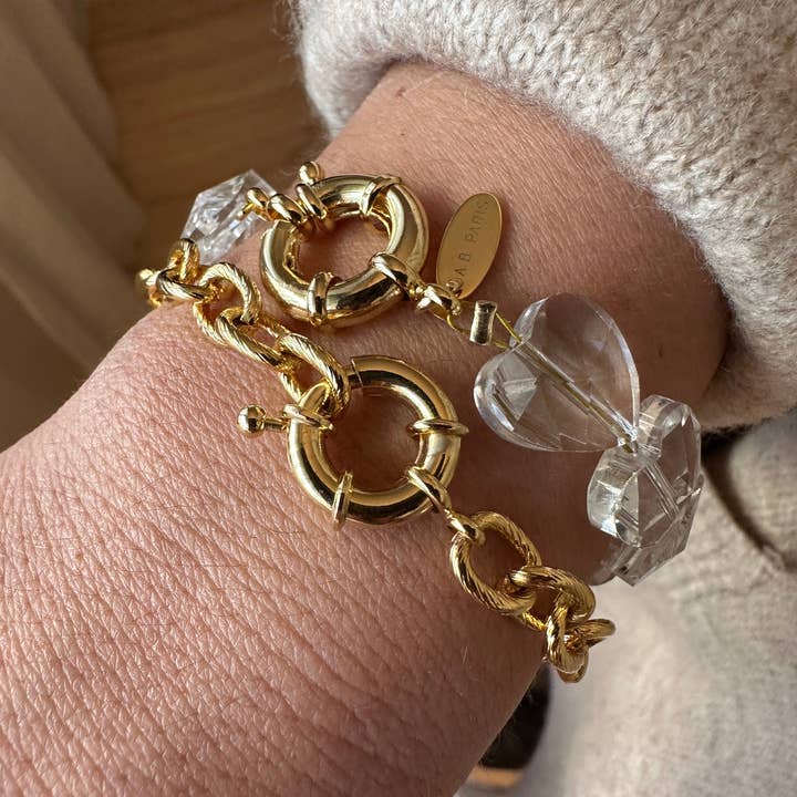 A.B. Paris – Großhandel Glieder- & Kettenarmband – Josie – Armband mit 24-karätiger Vergoldung1