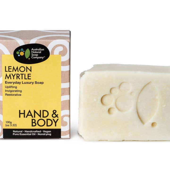 Australian Natural Soap Company - Wholesale Bar Soap - Lemon Myrtle Hand & Body Soap 100g | Australian Natural Soap1
