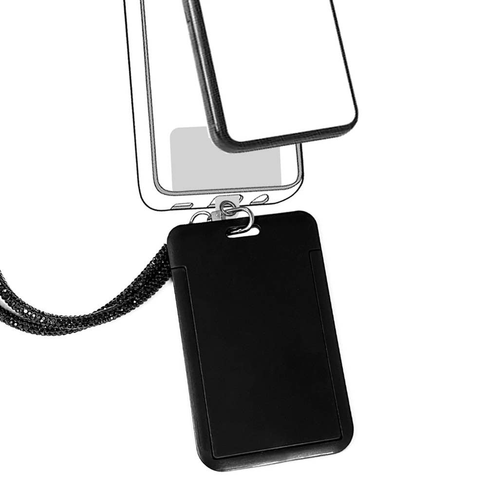 Sensibling Corp. - Wholesale Pasjeshouder - Dames - Bling Studded Strap Puntige Label Intrekbare ID-kaarthouder6