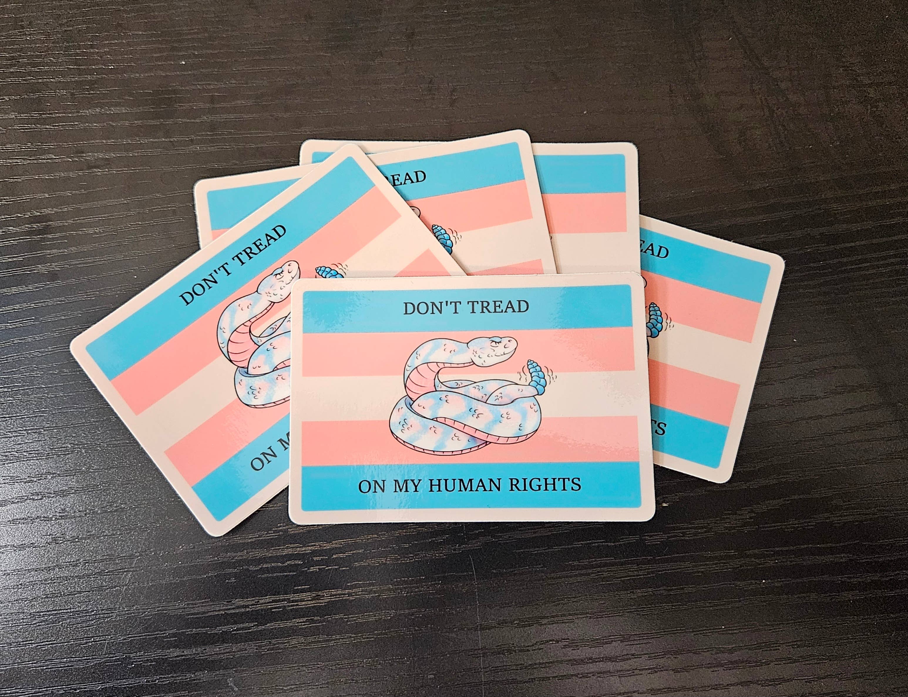 Sleepy Moth - Wholesale Sticker - Don't Tread On Trans Rights Sticker2