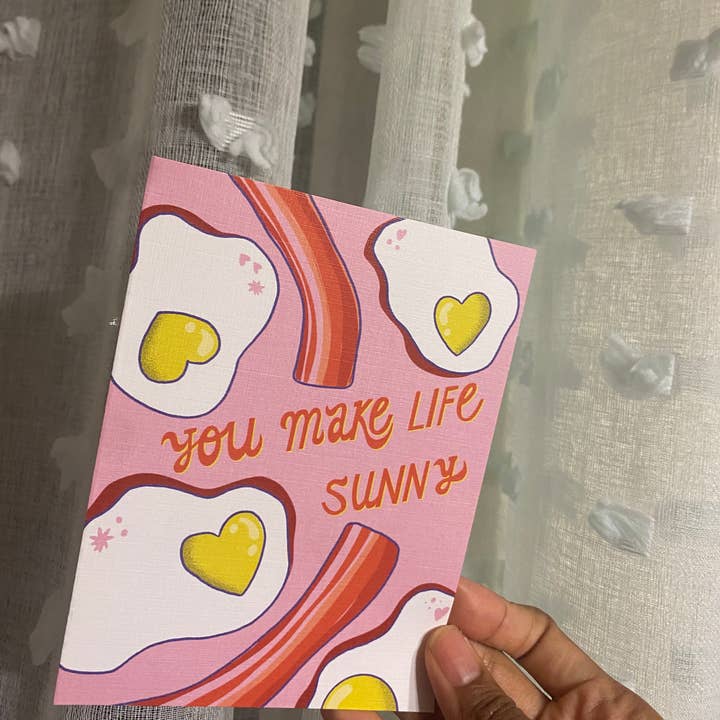 Charmed Life Designs - Wholesale Love Card - You Make Life Sunny Egg Greeting Card