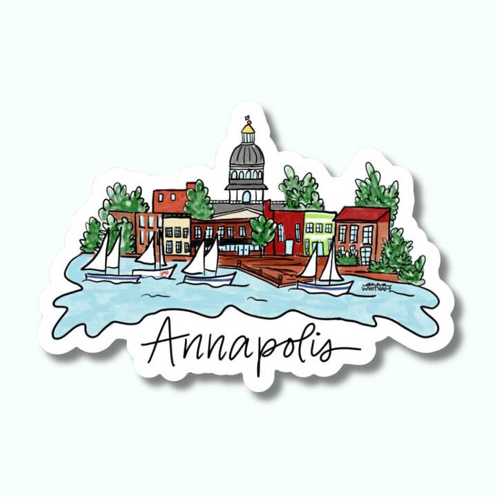 Annapolis Sticker | Decorative Sticker | Fun | for wholesale by Anna Whitham Co.