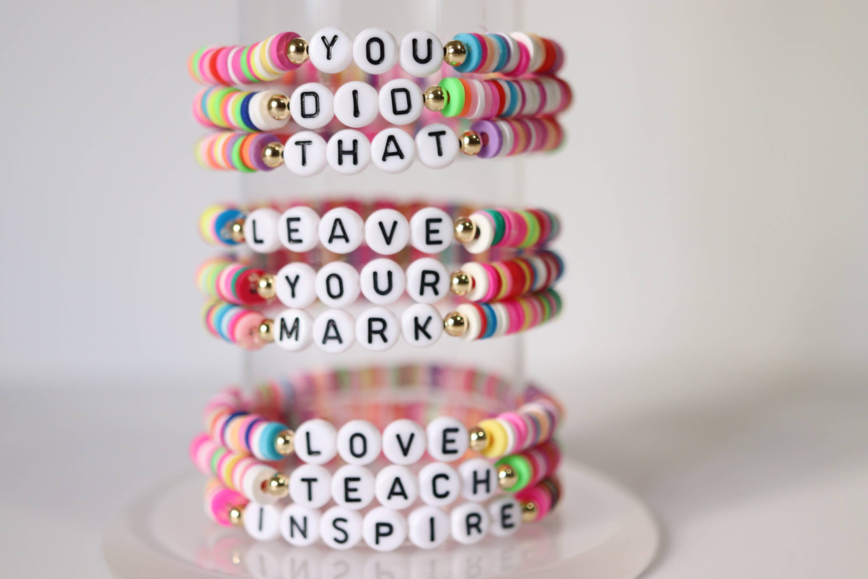 Anita's Accesorios - Wholesale Beaded Bracelet - Custom bead name bracelet  rainbow bracelet, heishi bracelet12