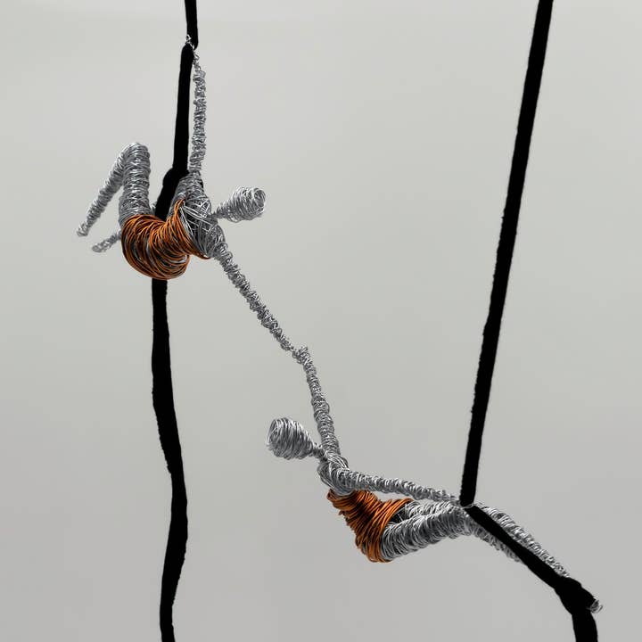 Haritopoulou - Wholesale Sculpture - Aerial Yoga Women Figure Wire Sculptures1