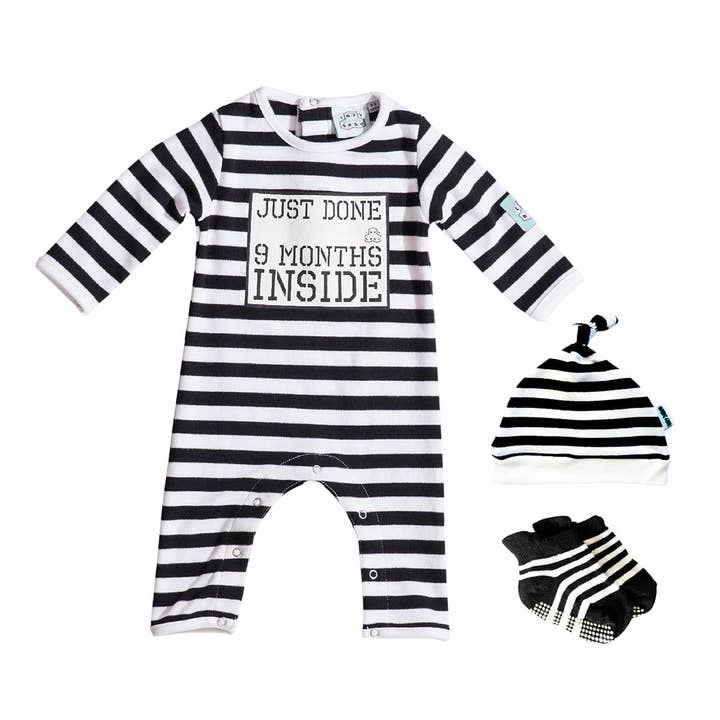 Newborn Baby Outfit Gift Set - Just Done 9 Months Inside® for wholesale by Lazy Baby®