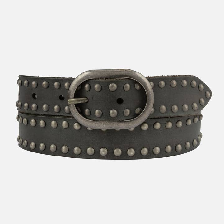 Amsterdam Heritage Leather Belts, Bags, Jackets & Apparel - Wholesale Belt - Women's - Zwier | Oval Buckle Leather Studded Belt9