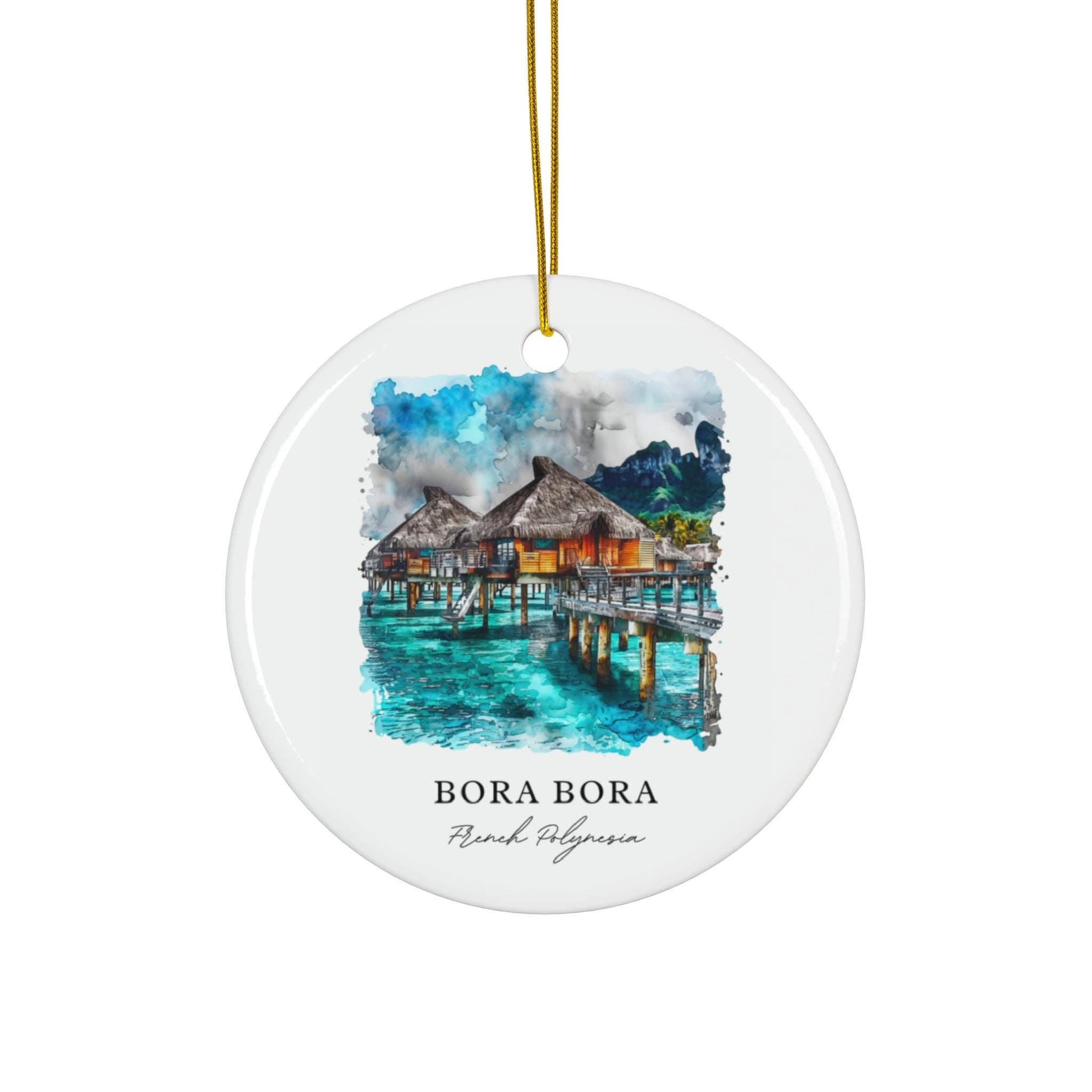 Premium Travel Art - Wholesale Ornament - Bora Bora Ornament | Matte Finish | Travel Theme0