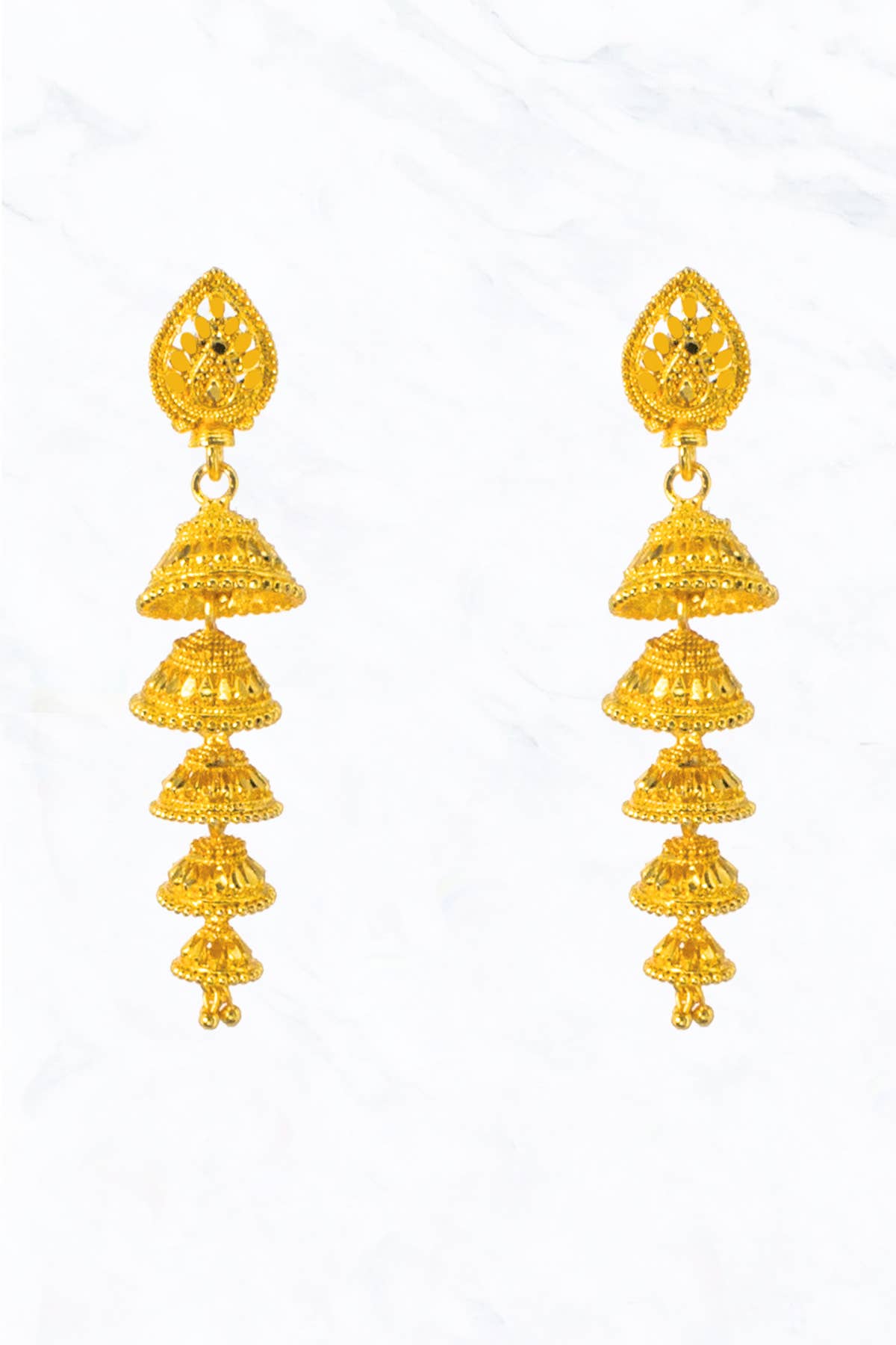 Suzie Q USA - Wholesale Dangle Earrings - 5 Jhumka Drop Post Dangle Earrings