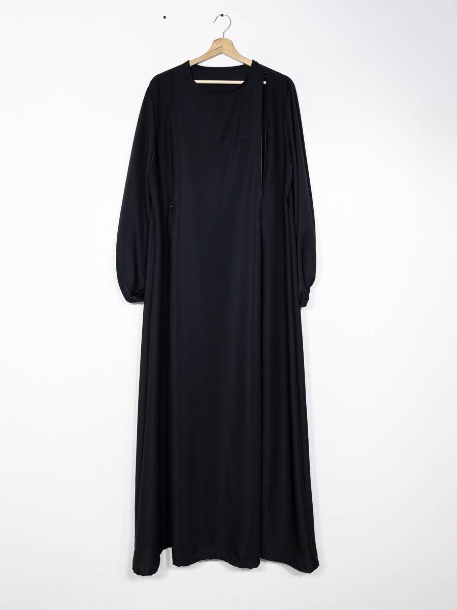 IDEAL OUTFIT - Wholesale Nursing Dress - Maternity - Medina silk nursing abaya with zip opening 2508PK6