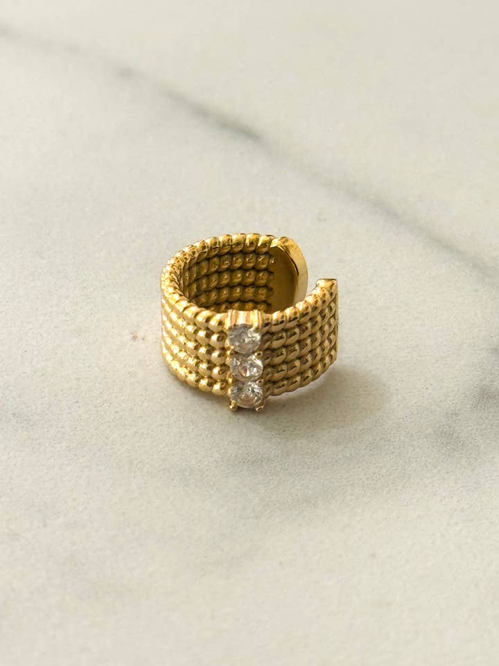 Dikke Oorbel met Zirkoniumstenen voor wholesale door Cassette Barcelona