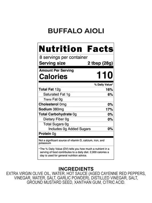 Queen Creek Olive Mill - Wholesale Sauce - Buffalo Aioli - 8oz - 6/Case1