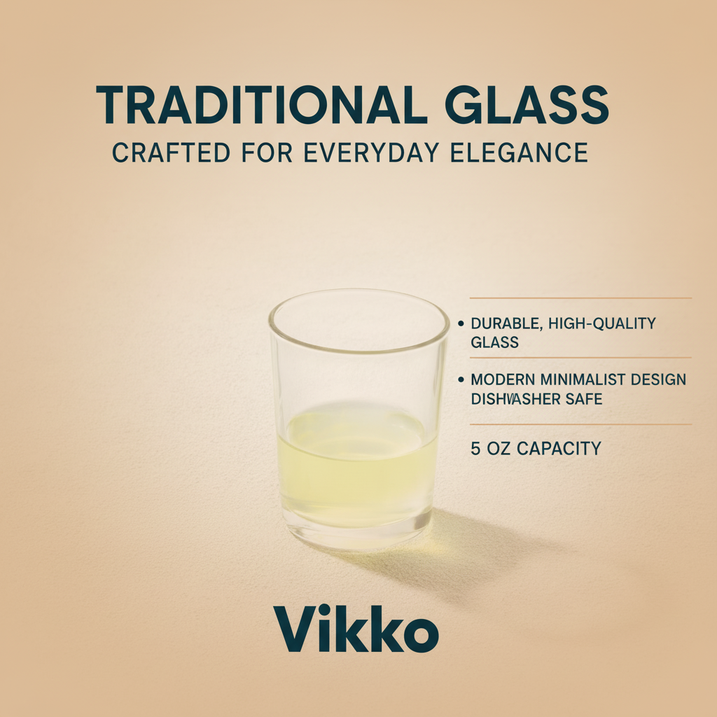 Kadra Kitchenware - Wholesale Drinking Glass/Cup - Vikko -Traditional Glass, 5 Oz3