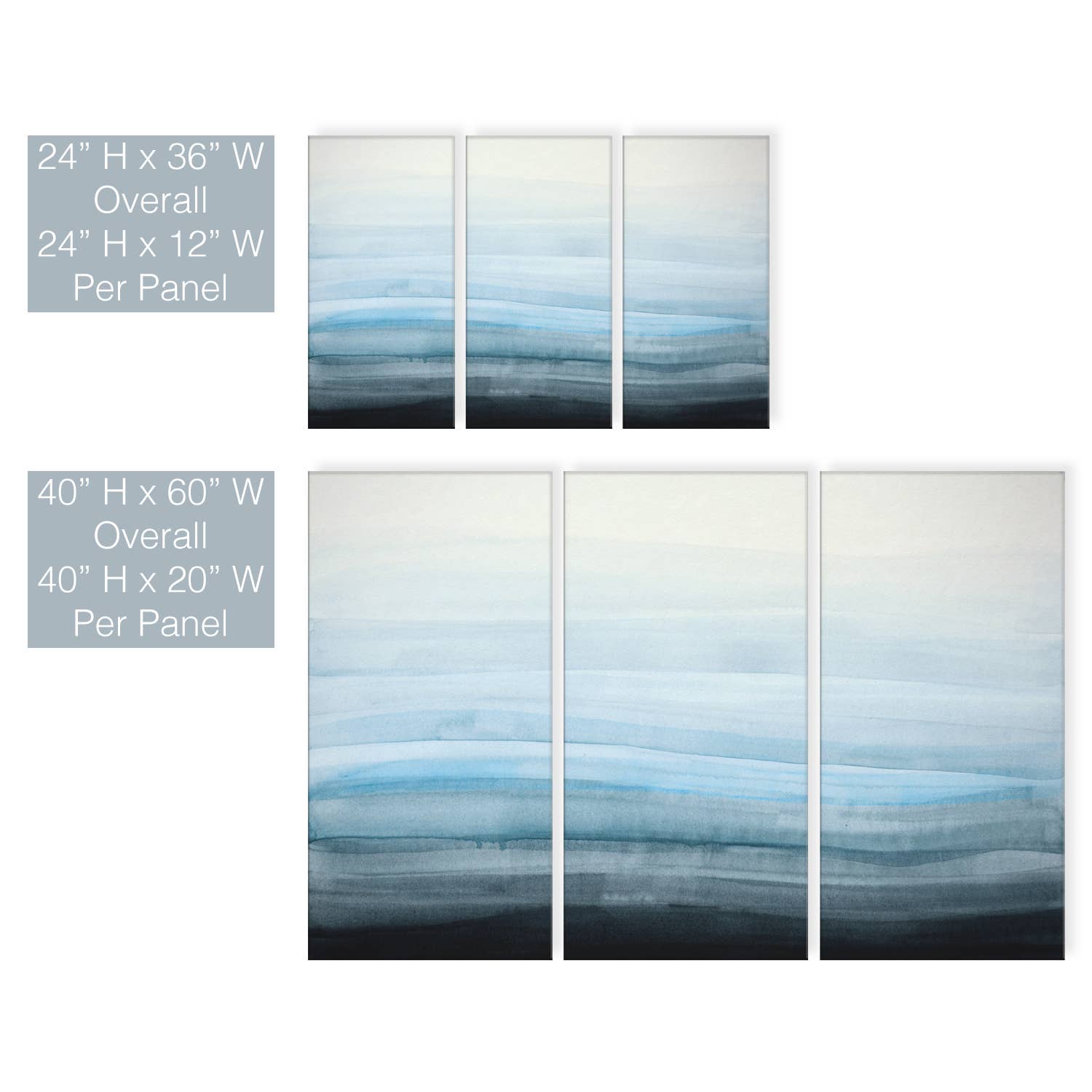 Ready2hangart, Inc. - Wholesale Gallery Wall Set - Ready2HangArt 'Coastal Mist' Norman Wyatt Jr. Canvas Art Set3