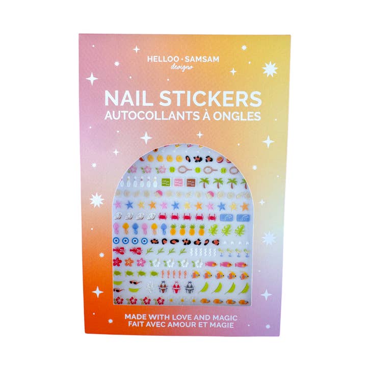 Resort Nail Stickers for wholesale by Helloo SamSam Designs