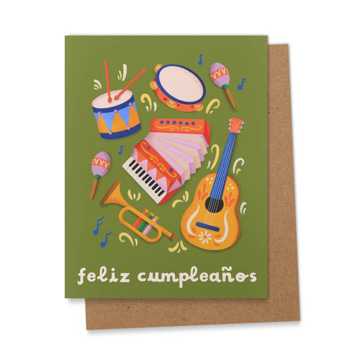 Ana Peake - Venta al por mayor Tarjetas de cumpleaños - Mariachi Instruments: tarjeta de felicitación de cumpleaños en español