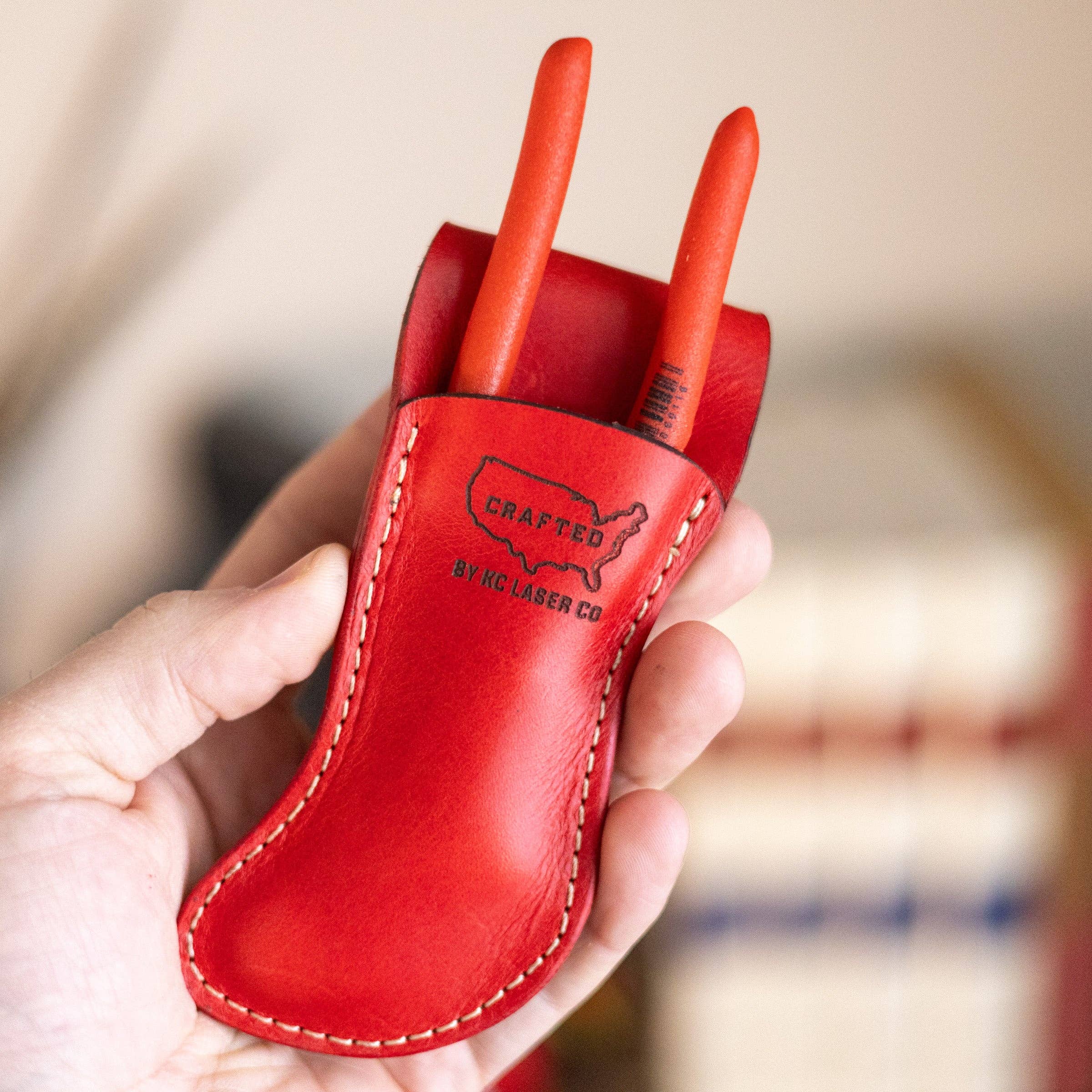 Kc Laser Co - Wholesale Handy Tool - Knipex 6 Inch Plier Red LTD Edition Leather Belt Holster Case1