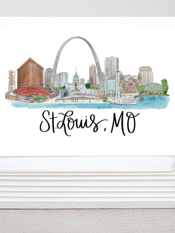 Set de cartes Skyline de Saint Louis Missouri (MO) (6) pour la vente par Thirteenwinks