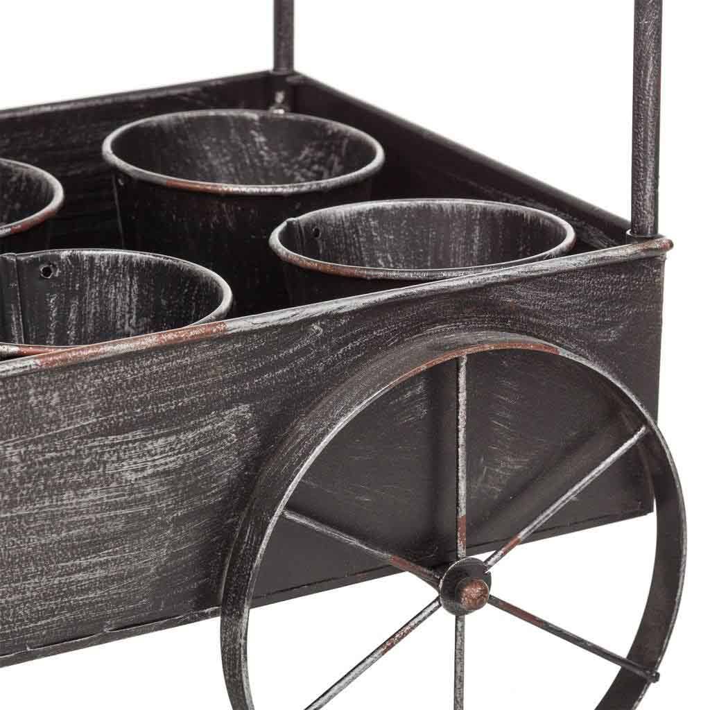 Creaciones Meng - Wholesale Planter Box - METAL FLOWERPOT TROLLEY 43.5x27x52.5h cm1