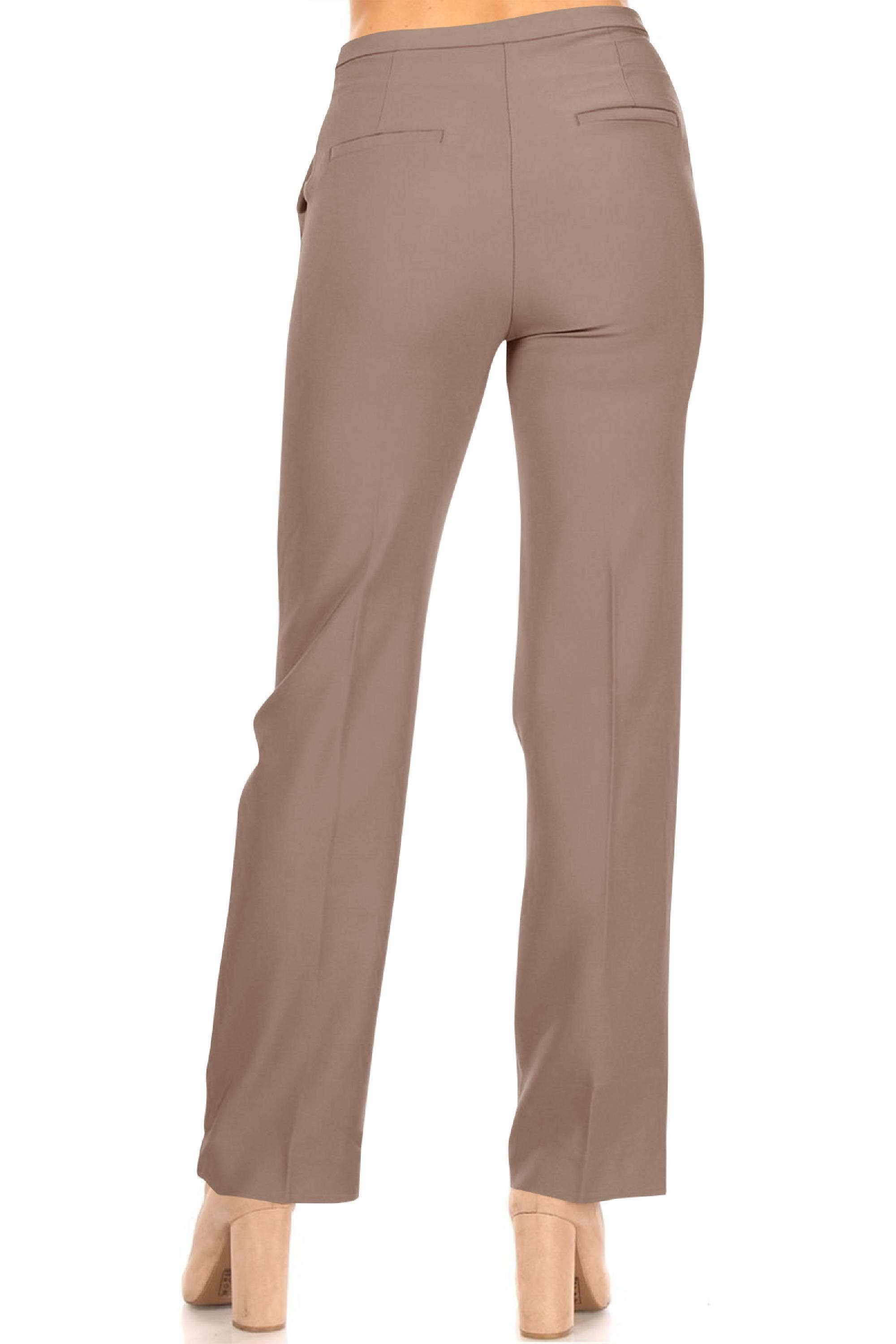 MOA COLLECTION - Wholesale Pants - Women's - Women's Casual Straight Woven Dress Pants for Office Work18
